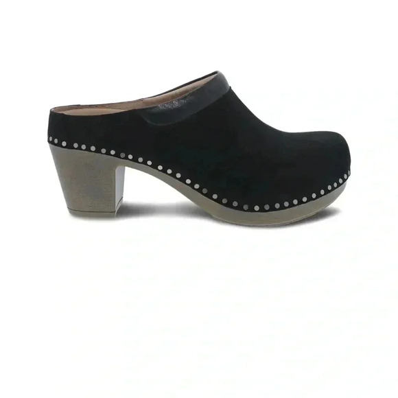 Dansko Women's Sammy Black Nubuck Leather clogs 1830472400 - Picture 1 of 9